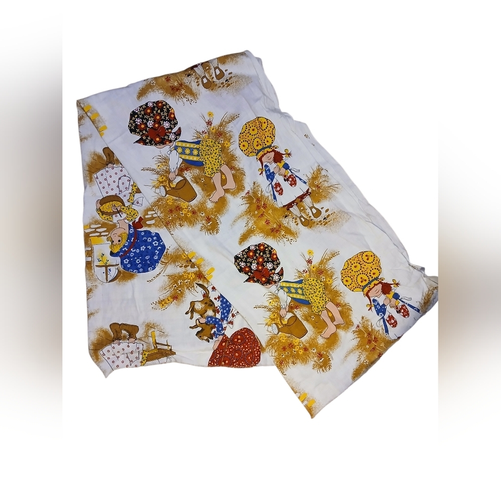 Vintage Holly Hobbie Woven Fabric